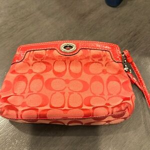 Red Coach wristlet